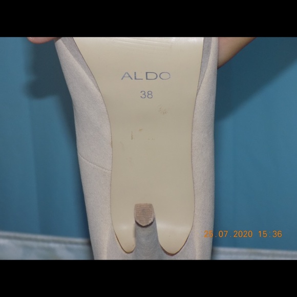 Tan Open Toe Aldo Pumps - Picture 4 of 4